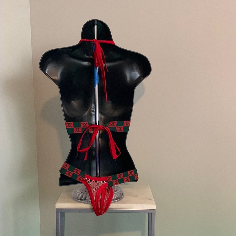 DC Red Mesh Bikini Set - Picture 8 of 8